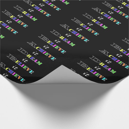 やる気を起こさせるな達成の夢は信じ、 ラッピングペーパー (角)