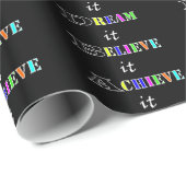 やる気を起こさせるな達成の夢は信じ、 ラッピングペーパー (ロールコーナー)