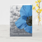 やる気を起こさせるな青ケシの夢は住まなければなりません カード (黄色い花)