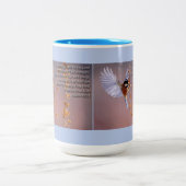 やる気を起こさせるな鳥との聖書の詩のアイザイアの40:31 ツートーンマグカップ (中央)