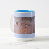 やる気を起こさせるな鳥との聖書の詩のアイザイアの40:31 ツートーンマグカップ (正面左)