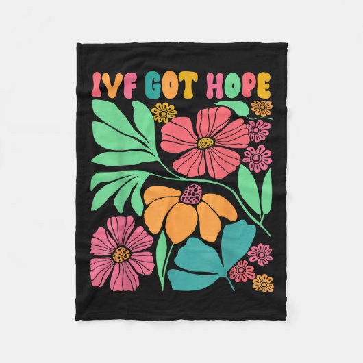やる気を起こさせるインスパイアIvf Mama Wildflower Ivf Mom フリースブランケット (正面)