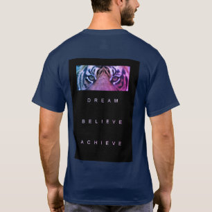 やる気を起こさせるエレガントモダンテンプレート青 Tシャツ