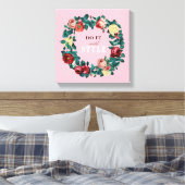 やる気を起こさせるエレガントヴィンテージバラリース キャンバスプリント (インサイチュ (寝室))