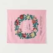 やる気を起こさせるエレガントヴィンテージバラリース タペストリー (正面(横))