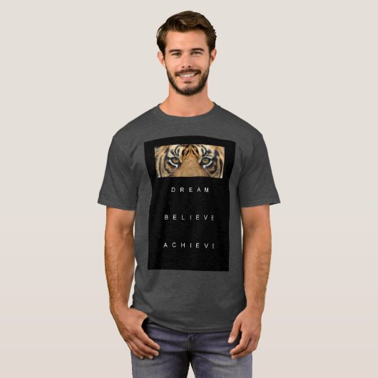 やる気を起こさせるエレガント信じモダン Tシャツ (正面フル)