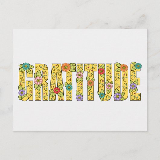 やる気を起こさせるカラフル感謝感謝してい確認 ポストカード (正面)