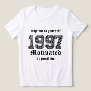 やる気を起こさせるグラフィックT型 – 自分に忠実 トライブレンドTシャツ