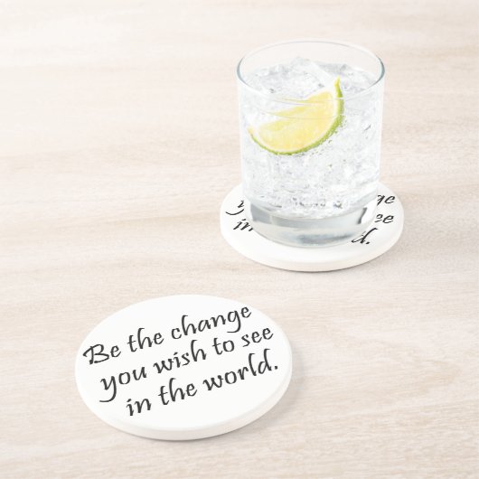 やる気を起こさせるコースター感動的ガンディーの贈り物 コースター (側面)