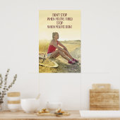 やる気を起こさせるサイクリングプリント – カスタマイズ可能な引用文 ポスター (キッチン)