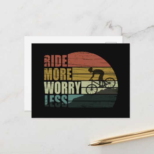 やる気を起こさせるサイクリング引用文 シーズンポストカード (正面/裏面インサイチュ)