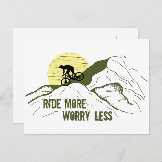 やる気を起こさせるサイクリング引用文 シーズンポストカード (正面/裏面)