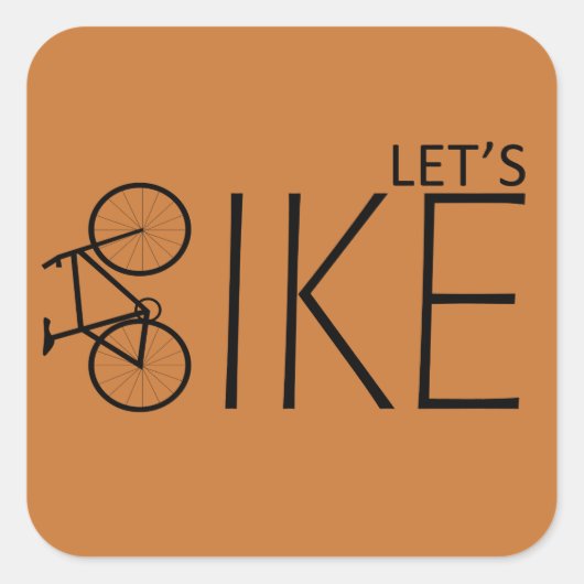 やる気を起こさせるサイクリング引用文 スクエアシール (正面)