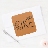 やる気を起こさせるサイクリング引用文 スクエアシール (封筒)
