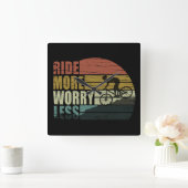 やる気を起こさせるサイクリング引用文 スクエア壁時計 (ホーム)