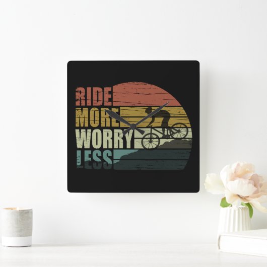 やる気を起こさせるサイクリング引用文 スクエア壁時計 (ホーム)