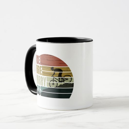 やる気を起こさせるサイクリング引用文 マグカップ (正面左)