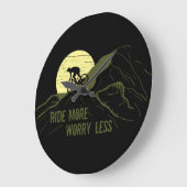 やる気を起こさせるサイクリング引用文 ラージ壁時計 (傾斜)