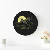 やる気を起こさせるサイクリング引用文 ラージ壁時計 (ホーム)