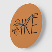 やる気を起こさせるサイクリング引用文 ラージ壁時計 (傾斜)