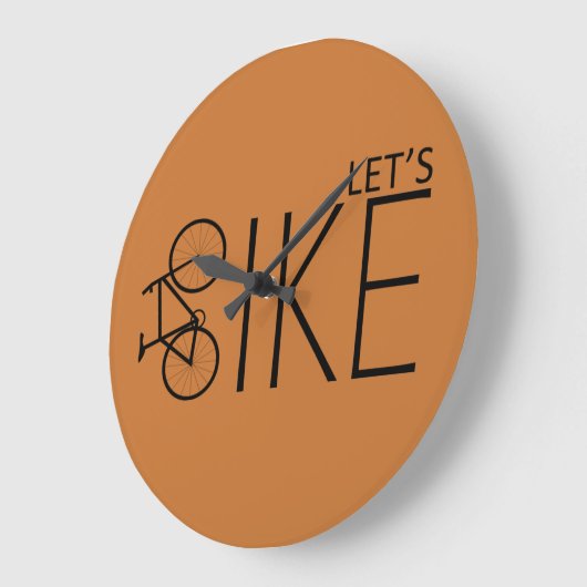やる気を起こさせるサイクリング引用文 ラージ壁時計 (傾斜)