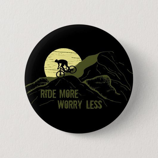 やる気を起こさせるサイクリング引用文 缶バッジ (正面)