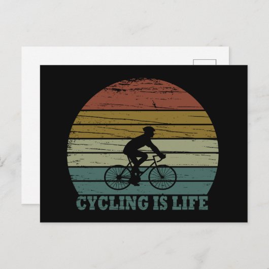 やる気を起こさせるサイクリング シーズンポストカード (正面/裏面)