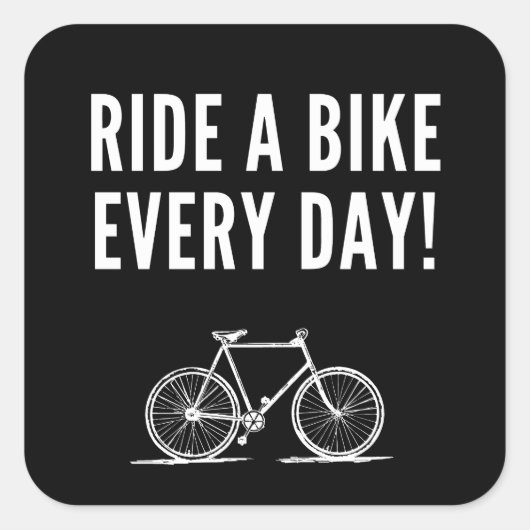 やる気を起こさせるサイクリング スクエアシール (正面)