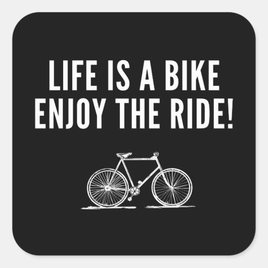 やる気を起こさせるサイクリング スクエアシール (正面)