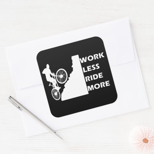 やる気を起こさせるサイクリング スクエアシール (封筒)