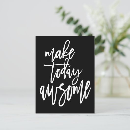 やる気を起こさせるスクリプトを黒素晴らしにする ポストカード (スタンド正面)