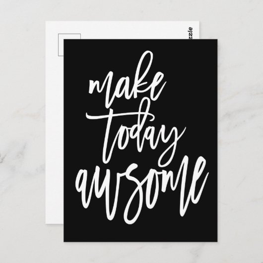 やる気を起こさせるスクリプトを黒素晴らしにする ポストカード (正面/裏面)