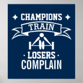 やる気を起こさせるタイポグラフィ |ジムのモチベーション |フィットネス ポスター (正面)