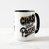 やる気を起こさせるタイポグラフィ マグカップ (正面右)