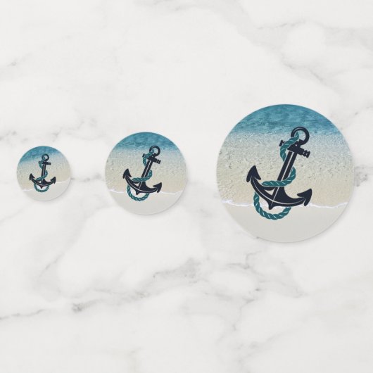 やる気を起こさせるターコイズブルー海サーフウェーブ写真 コンフェッティ (正面)