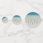 やる気を起こさせるターコイズブルー海サーフウェーブ写真 コンフェッティ (裏面)