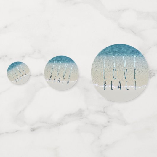 やる気を起こさせるターコイズブルー海サーフウェーブ写真 コンフェッティ (裏面)