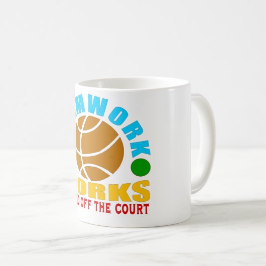 やる気を起こさせるチームワーク魔法 コーヒーマグカップ (正面右)