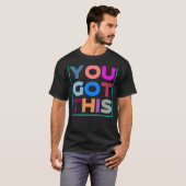 やる気を起こさせるテスト日の先生得日 Tシャツ (正面フル)