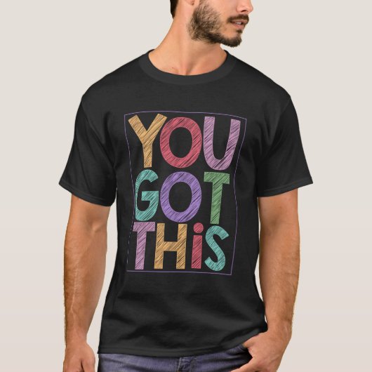 やる気を起こさせるテスト日の先生得日 Tシャツ (正面)