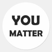 やる気を起こさせるデザイン – 問題あり前向き ラウンドシール (正面)