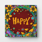 やる気を起こさせるトレンディーおもしろいかわいらしハッピーインスピレーション フォトプラーク (正面)