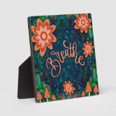 やる気を起こさせるトレンディーおもしろいかわいらし呼吸吸光度 フォトプラーク (正面)