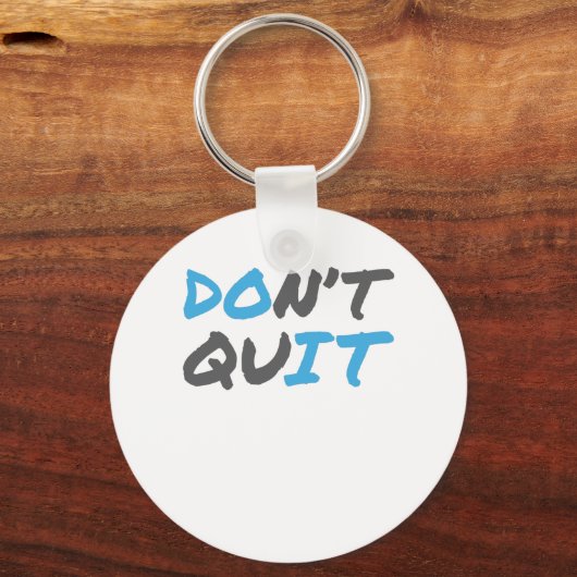 やる気を起こさせるトレーニングギフトやめ不可 キーホルダー (正面)