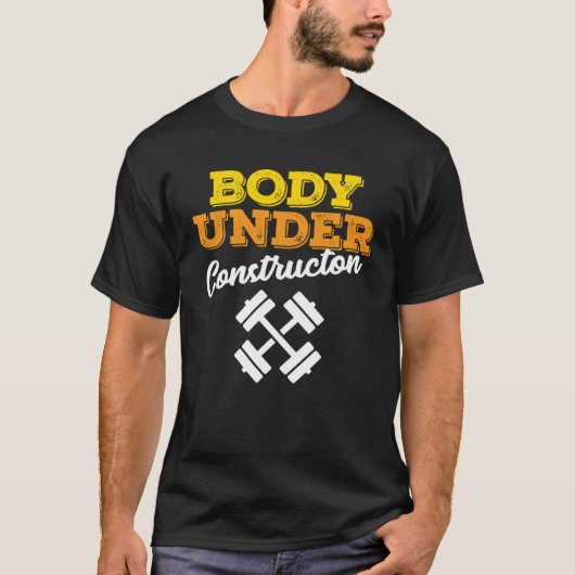やる気を起こさせるトレーニング体建築 Tシャツ (正面)
