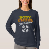 やる気を起こさせるトレーニング体建築 Tシャツ (正面)