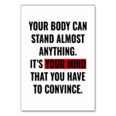 やる気を起こさせるトレーニング引用文 テーブルナンバー (正面)