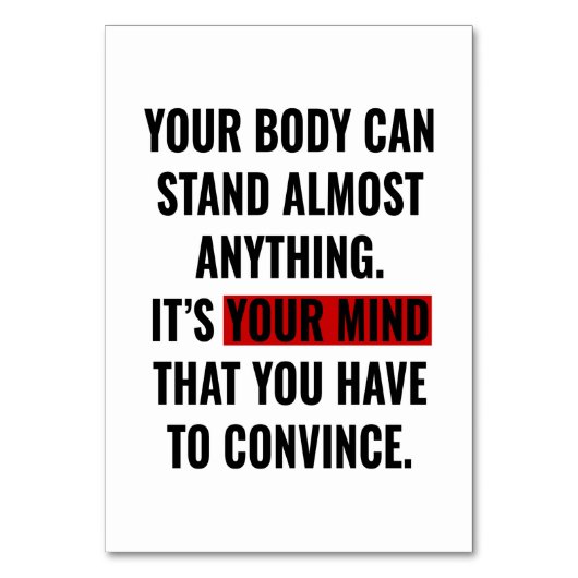 やる気を起こさせるトレーニング引用文 テーブルナンバー (正面)