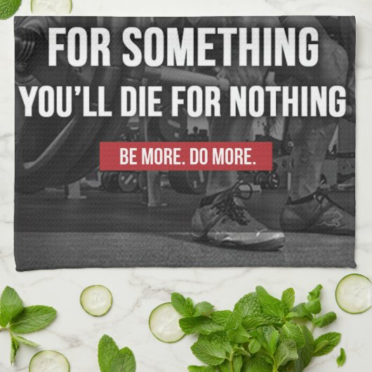 やる気を起こさせるトレーニング キッチンタオル (折り畳み)