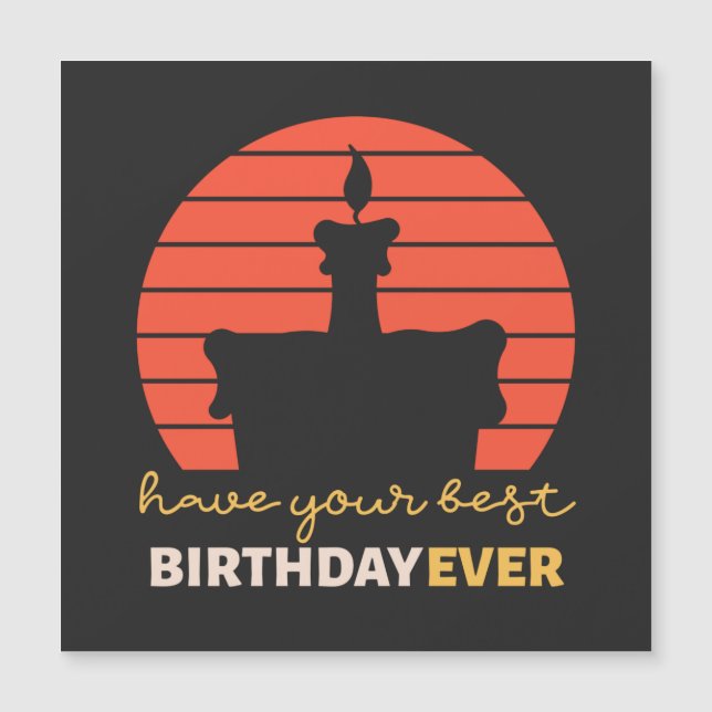 やる気を起こさせるハッピーバースデーの願い (正面)